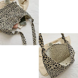 Canvas Shoulder Bags Leopard Students All-match Preppy New-arrival