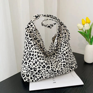 Canvas Shoulder Bags Leopard Students All-match Preppy New-arrival