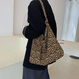 Canvas Shoulder Bags Leopard Students All-match Preppy New-arrival