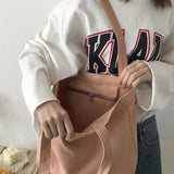 Canvas Shoulder Bags for Girls Large Capacity Handbag School College