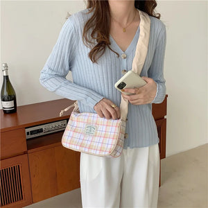 Canvas Shoulder Bags for Women Girl Shopper Handbag