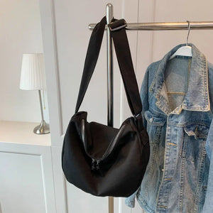 Canvas Shoulder Bags for Women Casual Zipper Large Capacity Handbags