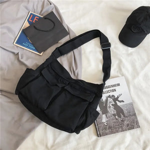Canvas Shoulder Bags Messenger Bag Women's Handbags Large Capacity Shopping
