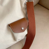 Canvas Shoulder Bags for Women Leisure Or Travel Bags Solid Totes