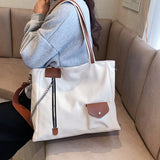 Canvas Shoulder Bags for Women Leisure Or Travel Bags Solid Totes