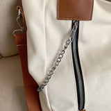 Canvas Shoulder Bags for Women Leisure Or Travel Bags Solid Totes