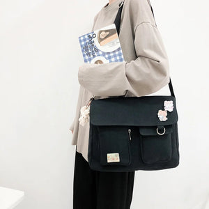 Large Capacity Canvas Shoulder Bag for Women & Men