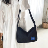 Canvas Shoulder Crossbody Bags for Woman Large Satchel Female Shopper Messenger