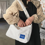 Canvas Shoulder Crossbody Bags for Woman Large Satchel Female Shopper Messenger