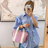 Canvas Shoulder Messenger Bag Large Capacity Women