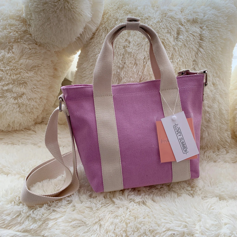 Canvas Shoulder Messenger Bag Large Capacity Women