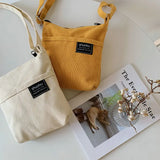 Canvas Shoulder Messenger Bag Japanese Style Compact