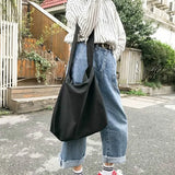 Canvas Shoulder Shopping Bags Harajuku Foldable Travel Totes Bag