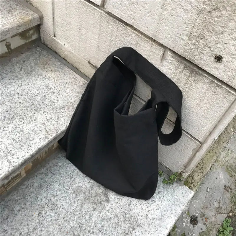 Canvas Shoulder Shopping Bags Harajuku Foldable Travel Totes Bag