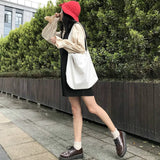 Canvas Shoulder Shopping Bags Harajuku Foldable Travel Totes Bag