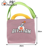 Animal Prints Canvas Shoulder Tote Bag for Ladies Girls School