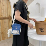 Canvas Shoulder Bag Small Messenger Crossbody Bag for Women
