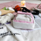 Canvas Shoulder Women's Bag Small Messenger Crossbody Bag for Girls Students