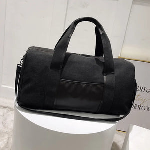 Canvas Travel Bag Handbag Shoulder Messenger Storage Bag Men Women