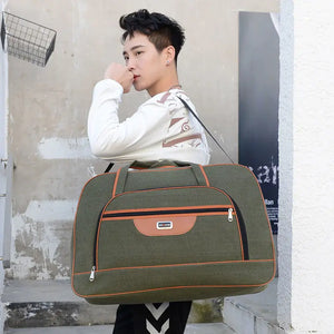 Canvas Travel Bag Durable Duffel Shoulder Weekend Carry Organizer