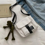 Canvas Small Crossbody Bags Women Casual Shoulder Bag Teenage Girl Messenger Bag