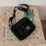 Canvas Small Crossbody Bags Women Casual Shoulder Bag Teenage Girl Messenger Bag