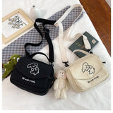 Canvas One-shoulder Diagonal Bag Cartoon Print All-match Package