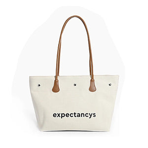 Canvas Solid Shoulder Bag Large Capacity Leather Handbag All-Match Tote