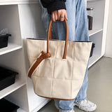 Canvas Splicing Big Shoulder Crossbody Bags for Women