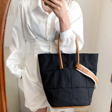 Canvas Splicing Big Shoulder Crossbody Bags for Women