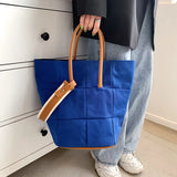 Canvas Splicing Big Shoulder Crossbody Bags for Women