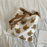 Canvas Student Women Shoulder Small Purses Handbags High Tote Shopping