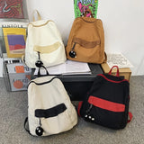 Canvas Teenage Girls Student Backpacks Women Laptop Backpack Female Travel