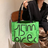 Large Canvas Tote Bag Shopper Handbag - Fold Casual Shopping Bag