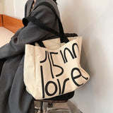 Large Canvas Tote Bag Shopper Handbag - Fold Casual Shopping Bag