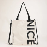 Canvas Tote Bag Letter Printing Shoulder Bags For Women