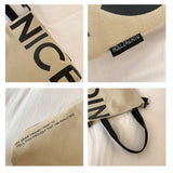 Canvas Tote Bag Letter Printing Shoulder Bags For Women