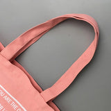 Canvas Tote Bag Shopper Bag Letters Print Crossbody Bags