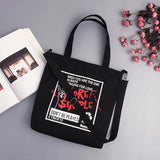 Canvas Tote Bag Shopper Bag Letters Print Crossbody Bags