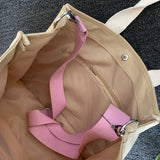 Smiley Letters Printing Canvas Tote Bag Crossbody Bags