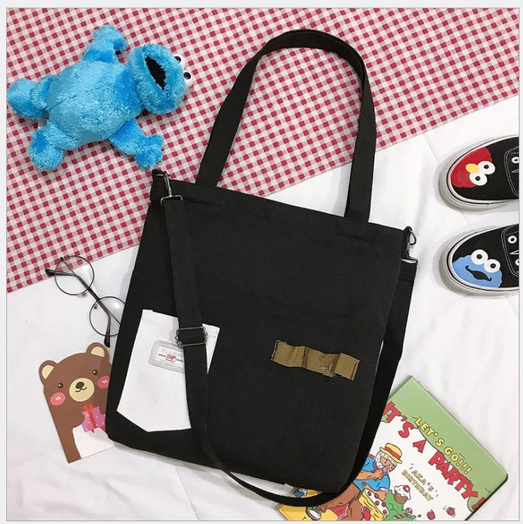 Canvas Tote Bag Women Shopper Bags Handbag Casual Large Capacity