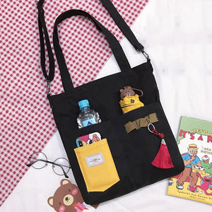 Canvas Tote Bag Women Shopper Bags Handbag Casual Large Capacity