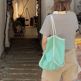 Canvas Tote Bag for Women Magnetic Buckle Commuter Shoulder Bag