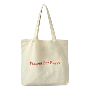 Women's Canvas Tote Bag Solid Shoulder Zipper Reusable Shopping