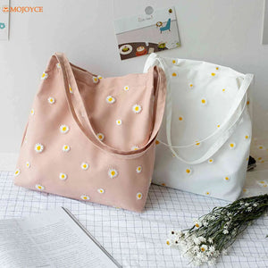 Canvas Tote Bag Daisy Lace Handbags
