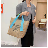 Canvas Tote Bags Handbags for Woman Cotton and Linen Printed Casual Shopping Bag