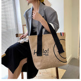 Canvas Tote Bags Handbags for Woman Cotton and Linen Printed Casual Shopping Bag