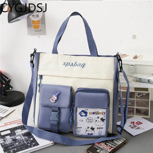 Women's Canvas Tote Bag Shoulder Crossbody Handbag
