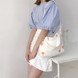 Canvas Tote Purse for Women Girls Casual Crossbody Bag