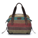 Striped Womens Handbags Rainbow Shoulder Bag Casual Crossbody Bag